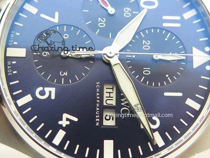 MIROTIME 0219 HighQuality Pilot Chrono 377714 “Le Petit Prince” ZF Best Edition Blue Dial On Brown Leather Strap A 7309